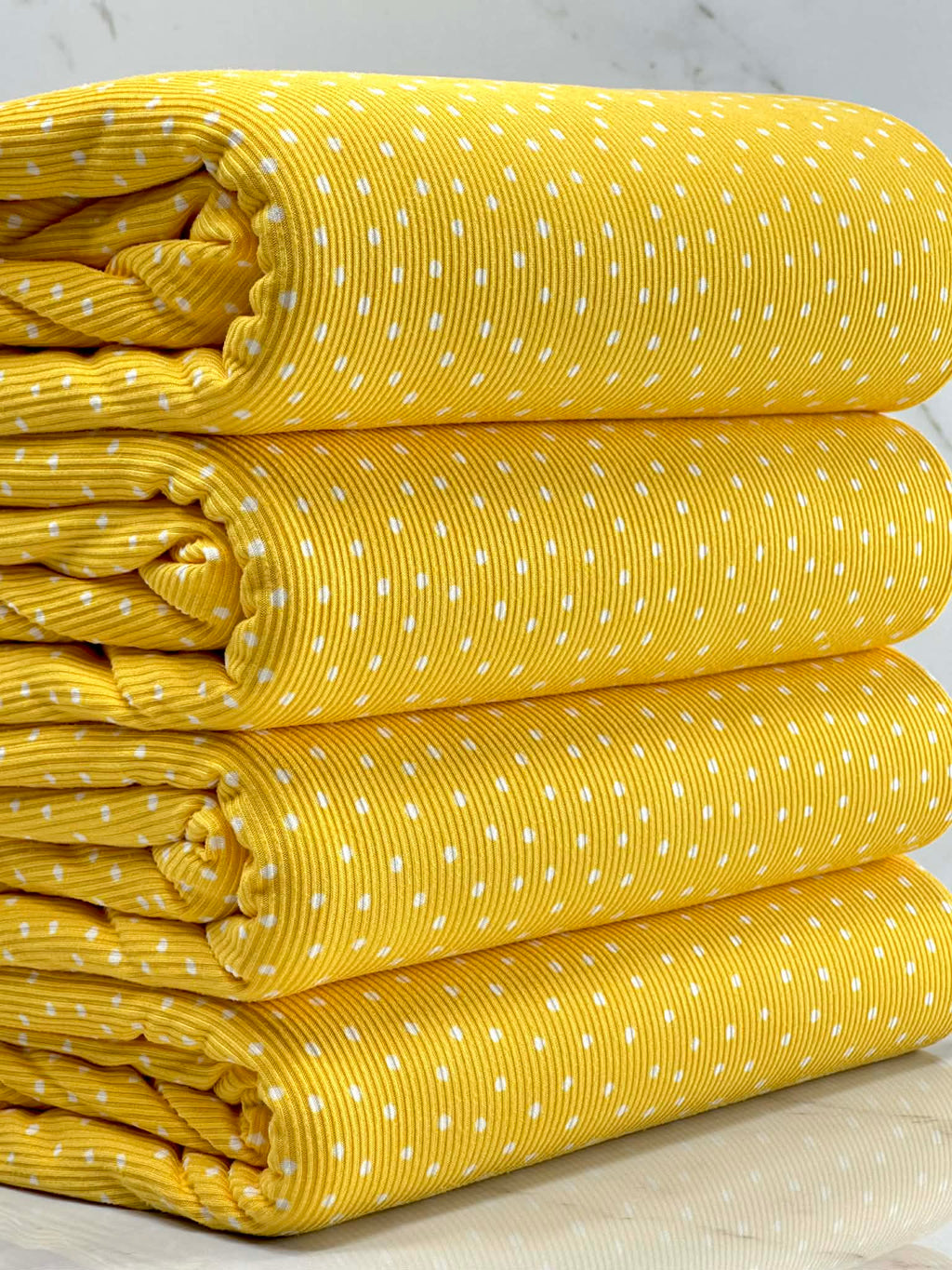 (2X1 YUMMY RIB) OFF WHITE POLKA DOTS ON YELLOW