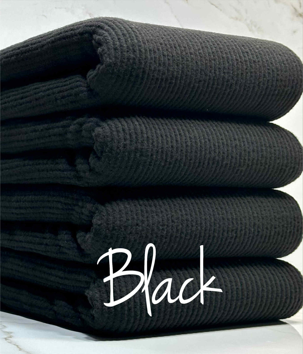 (BRUSHED URBAN RIB) BLACK