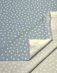 (2X1 YUMMY RIB) OFF WHITE POLKA DOTS ON LIGHT DENIM