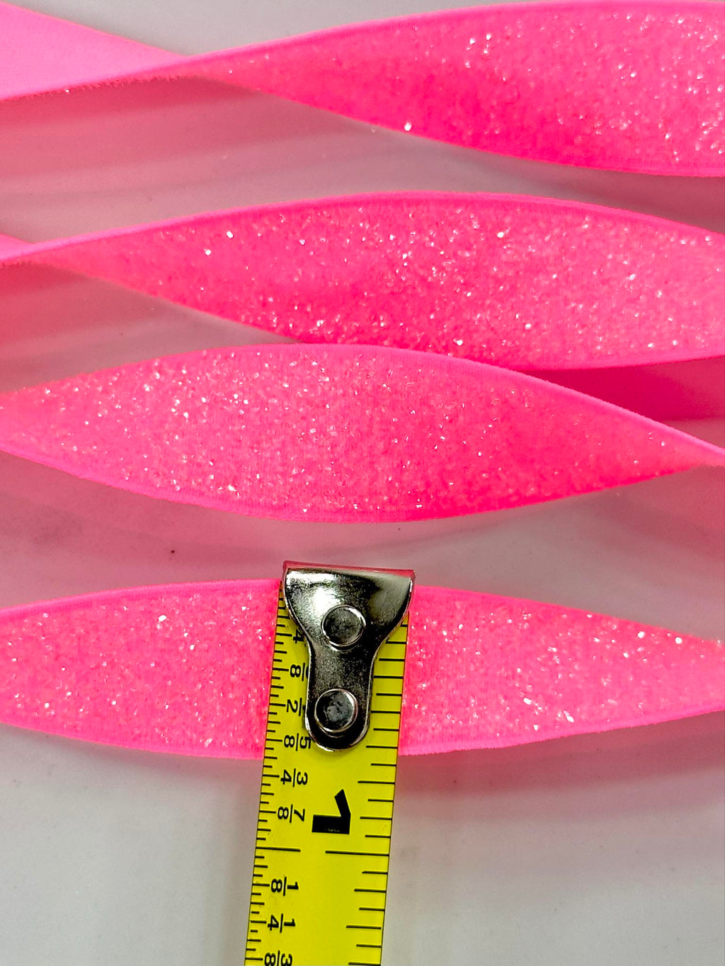 (TRIM) 5/8 ELASTIC NEON PINK SHIMMER