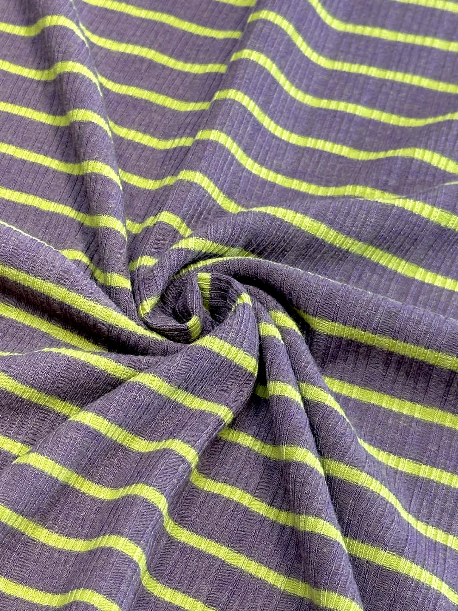 (RIB) CITRUS STRIPES ON VINTAGE PURPLE