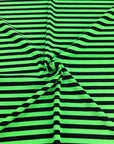 (2X1 RIB) BLACK STRIPES ON GREEN