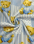 (4X2 YUMMY RIB) TEDDY BEARS, BABY BLUE POLKA DOTS AND STRIPES PATTERN