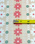 (DBP) BLUSH AND OFF WHITE FLOWER PATTERN ON LIGHT CREAM