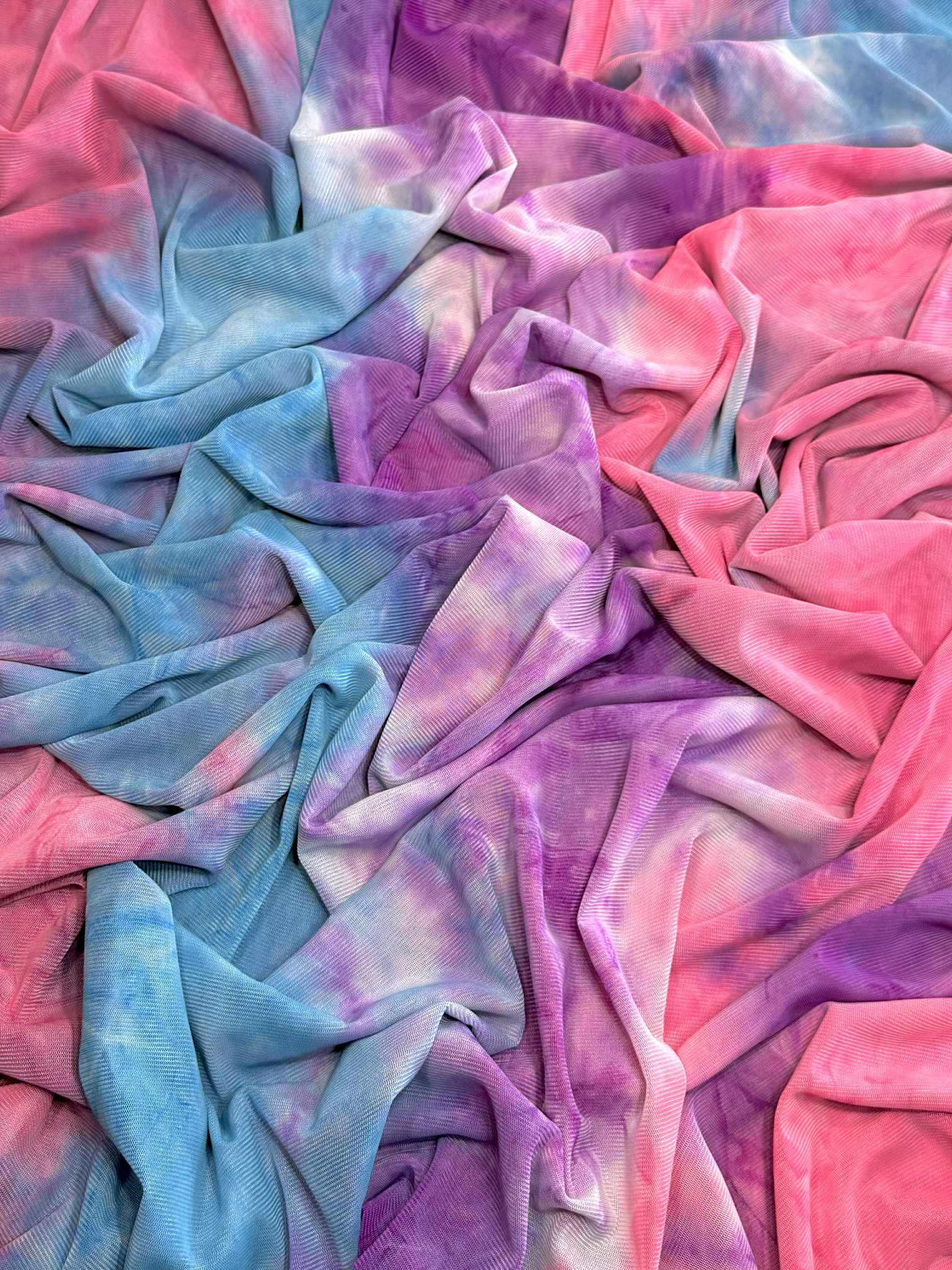 (MESH) HOT PINK, OCEAN, AND PURPLE TIE DYE
