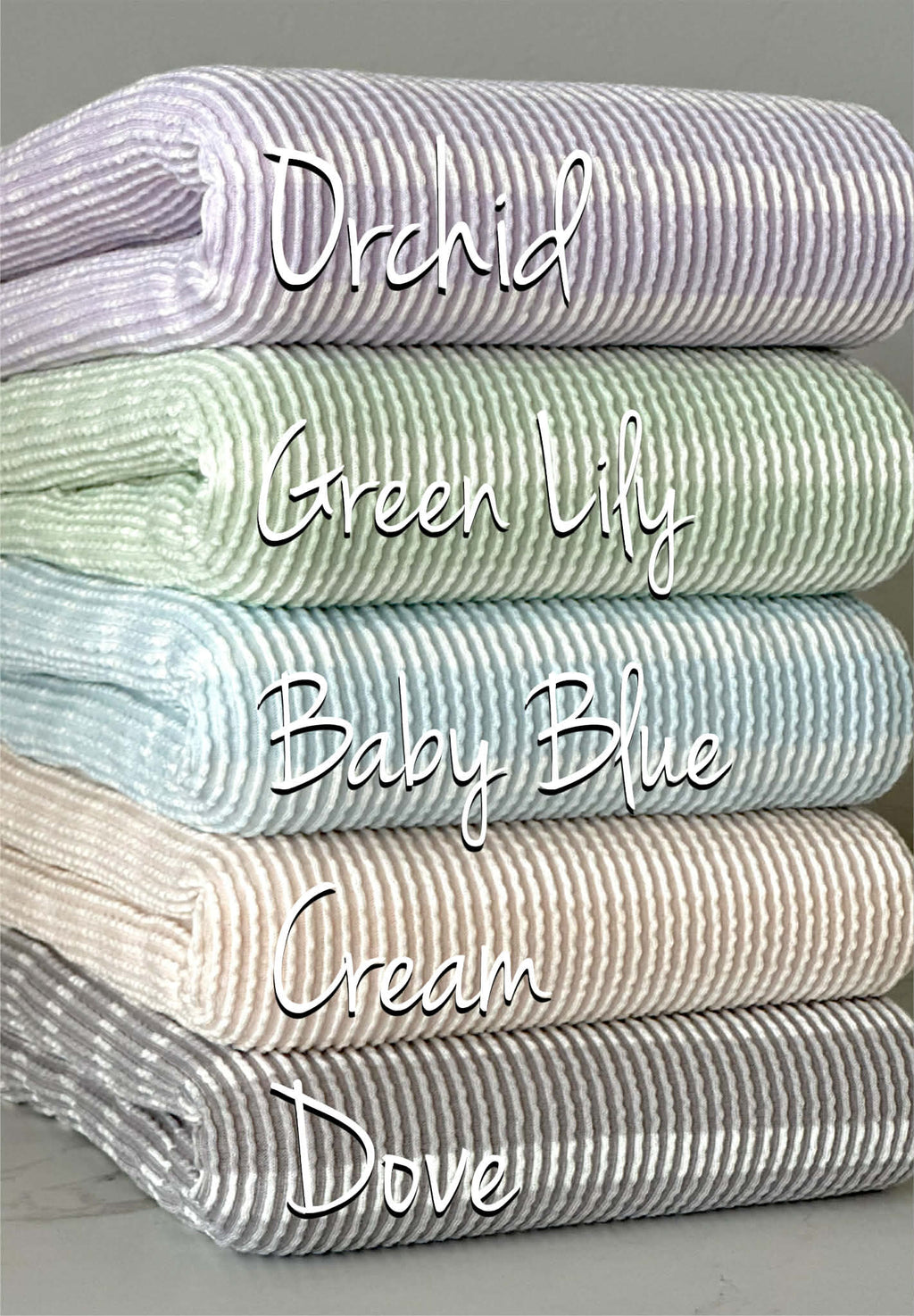 (URBAN RIB) STRIPES ON GREEN LILY