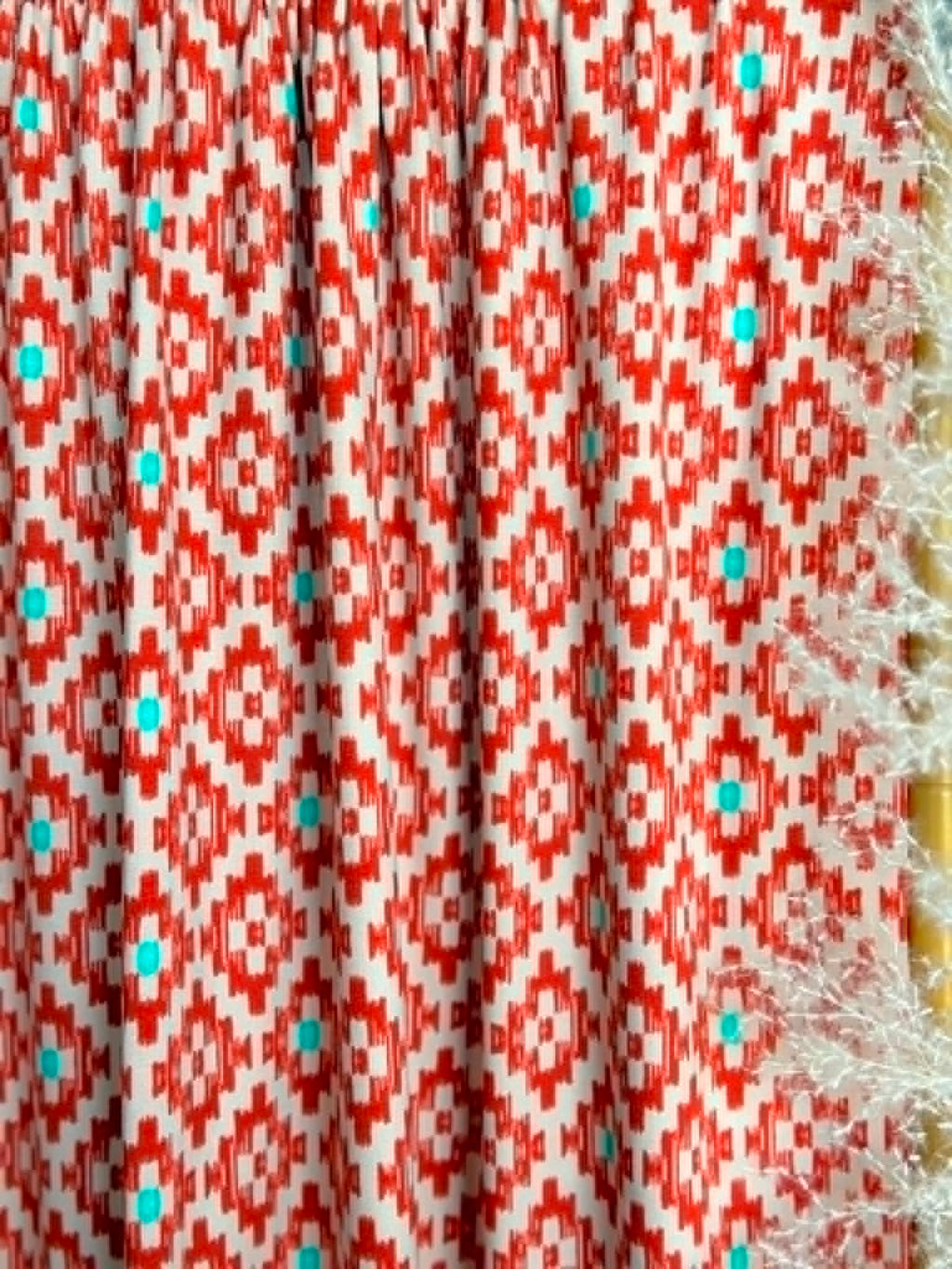 (DBP) RUST AND AQUA DIAMOND PATTERN