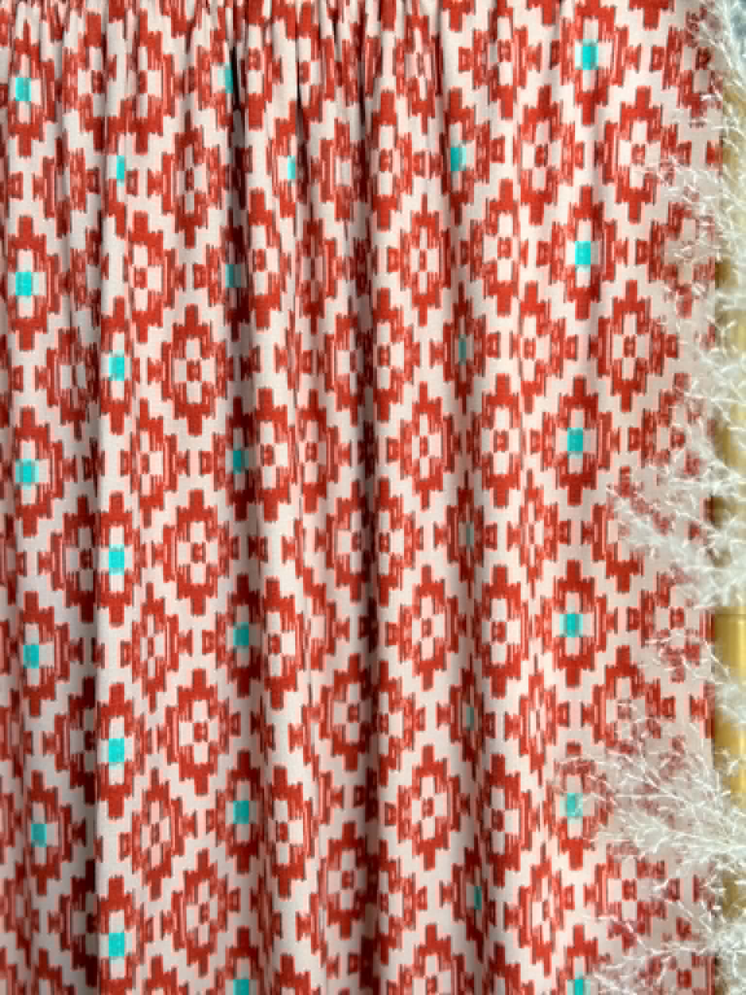 (DBP) RUST AND AQUA DIAMOND PATTERN