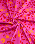(DBP) RED AND ORANGE CHEETAH ON FUCHSIA