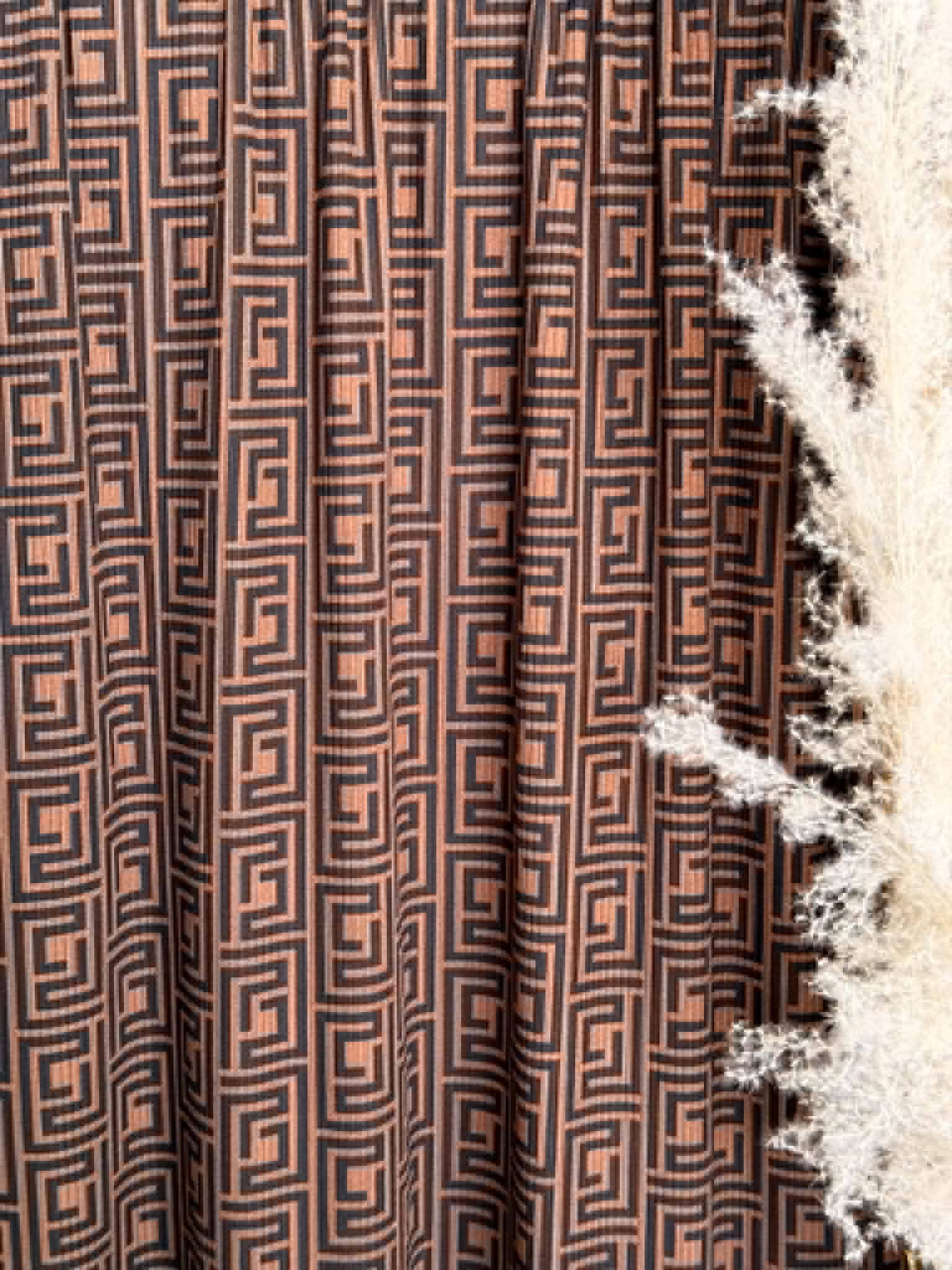 (4X2 YUMMY RIB) BLACK AND BROWN MAZE
