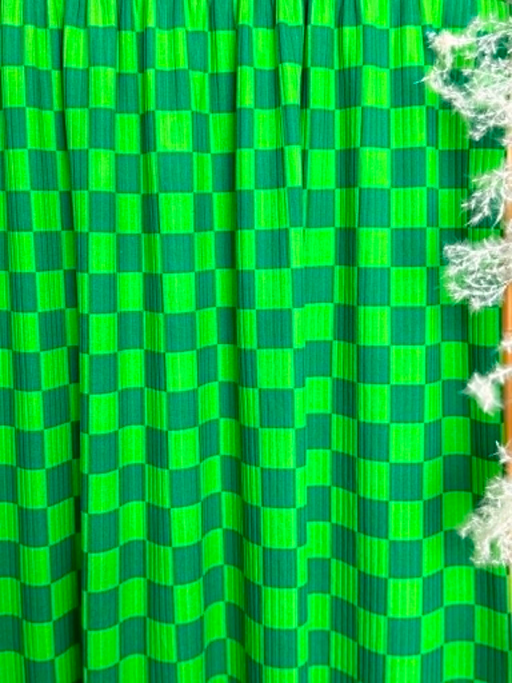 (4X2 YUMMY RIB) GREEN CHECKERED