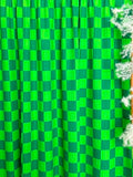 (4X2 YUMMY RIB) GREEN CHECKERED