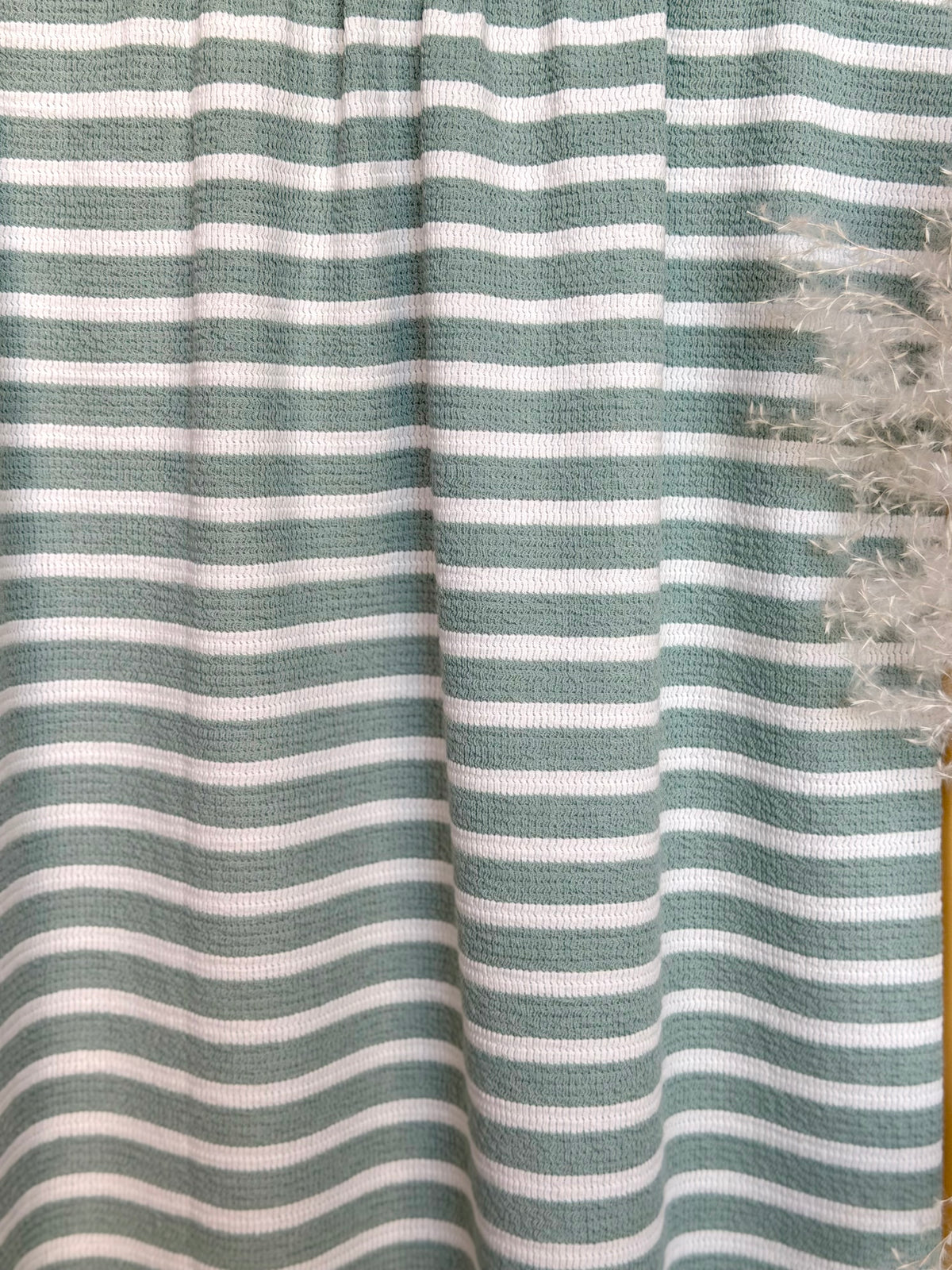 (DOUBLE KNIT) STRIPES ON SAGE