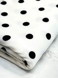 (ITY) BLACK POLKA DOTS ON OFF WHITE