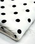 (ITY) BLACK POLKA DOTS ON OFF WHITE