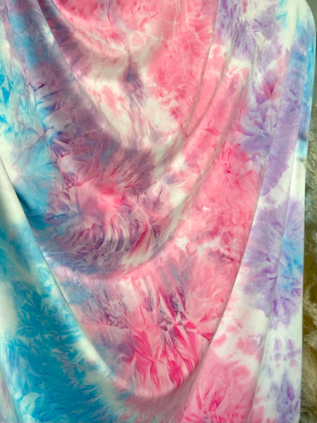 (DBP) PINK, BLUE, LAVENDER AND OFF WHITE TIE TYE