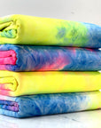 (DBP) NEON BLUE, YELLOW, AND PINK TIE DYE