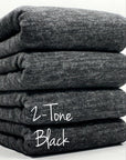 (BRUSHED SWEATER KNIT) 2-TONE BLACK