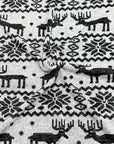 (HACCI SWEATER KNIT) BLACK REINDEERS ON HEATHER GRAY