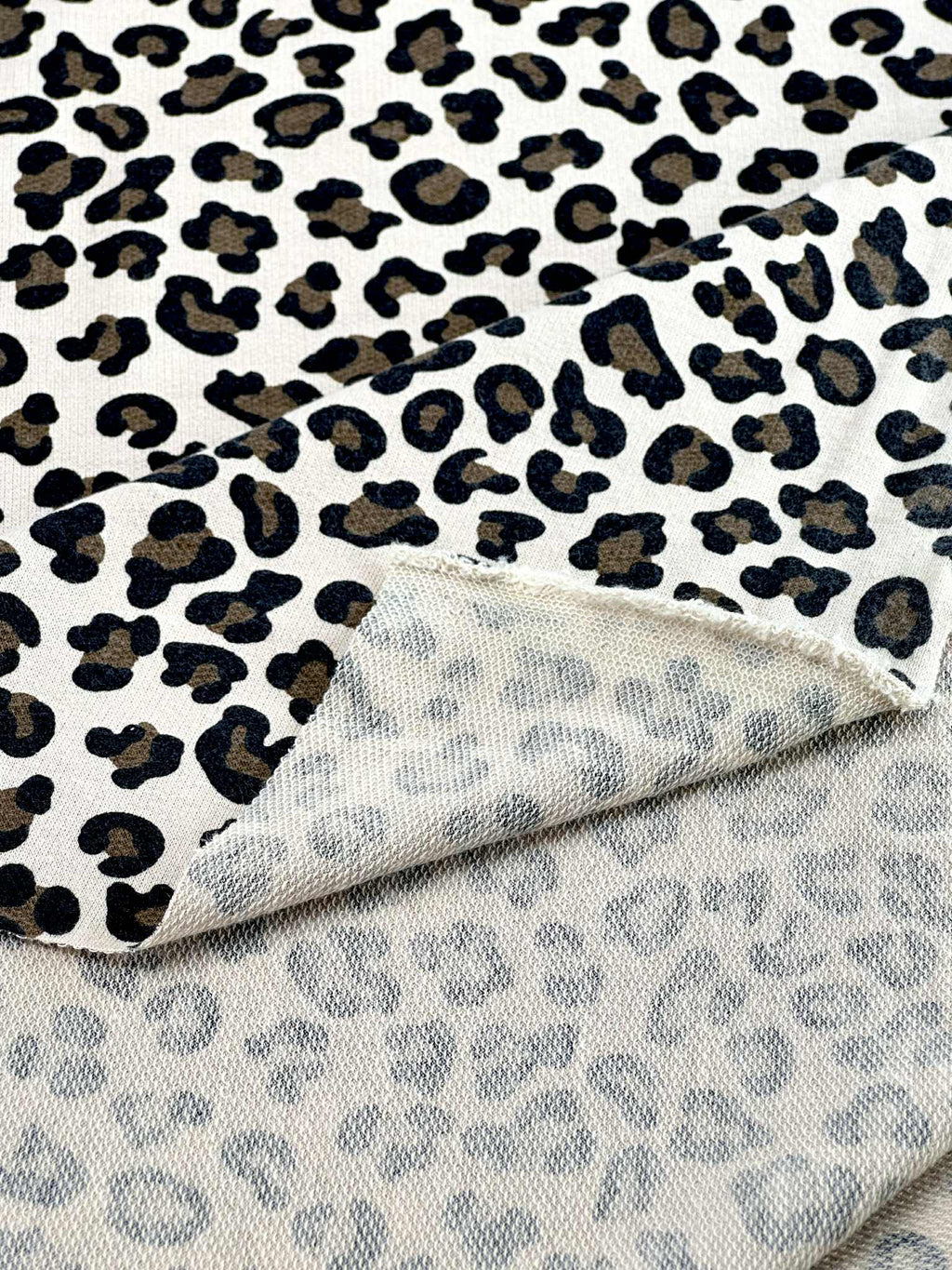 (FRENCH TERRY) BROWN AND BLACK CHEETAH ON TAUPE (3)