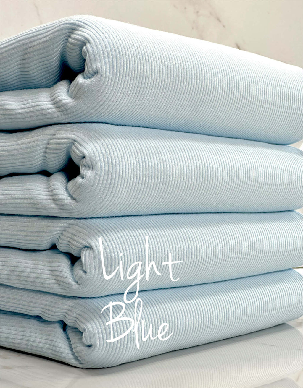 (2X2 SUPER COTTON FEEL RIB) LIGHT BLUE
