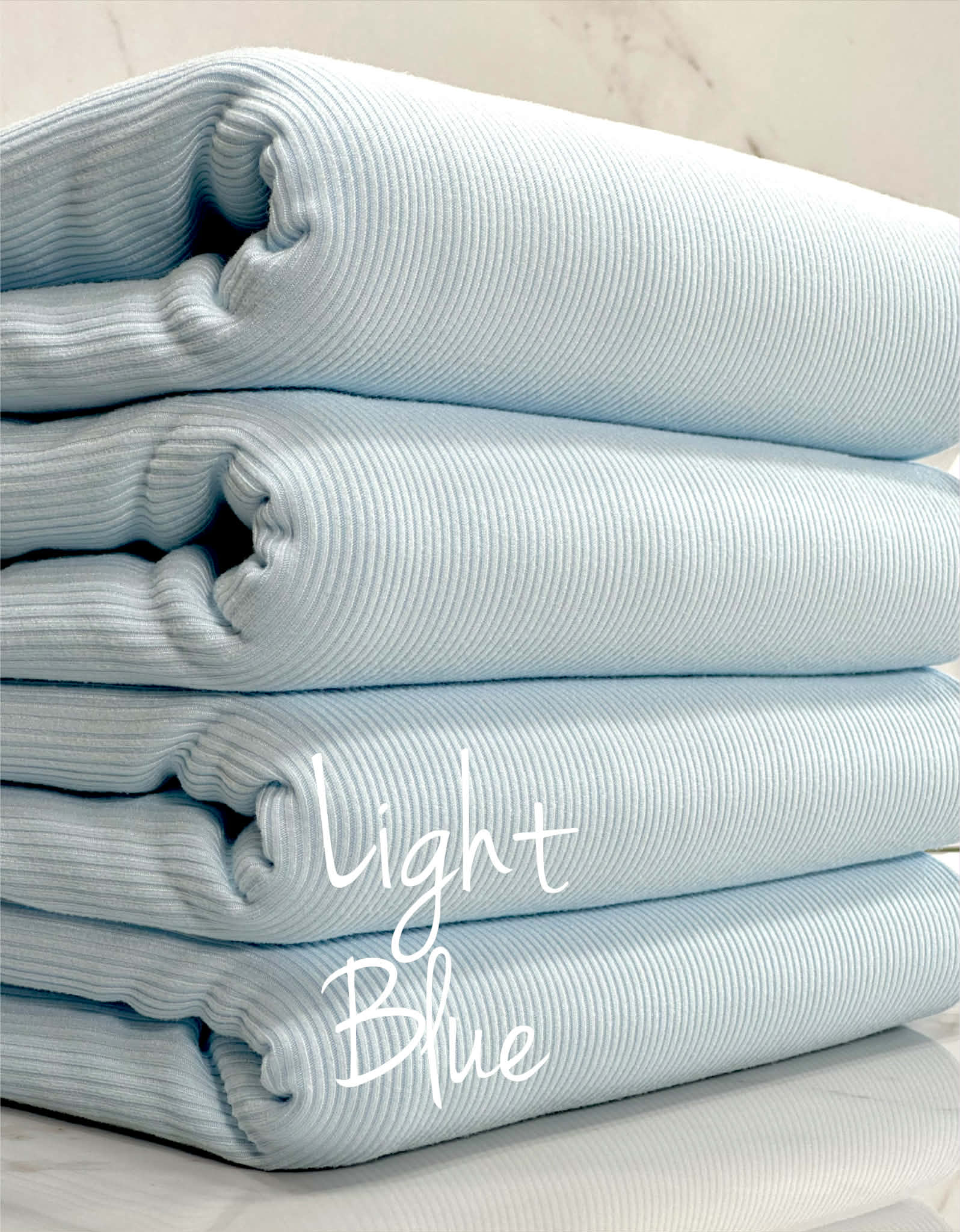(2X2 SUPER COTTON FEEL RIB) LIGHT BLUE