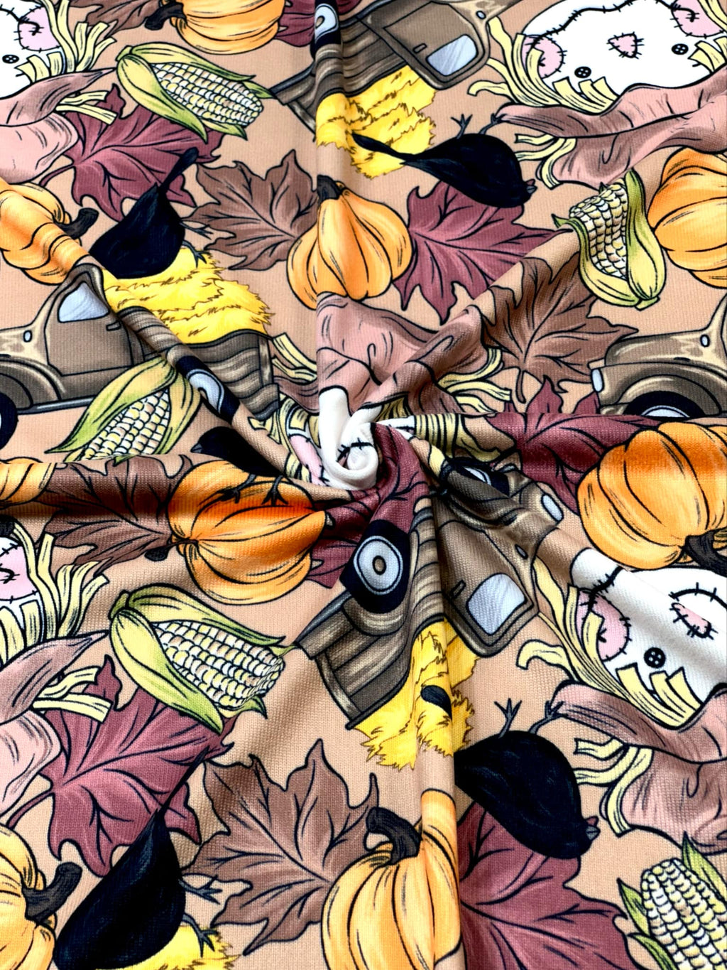(SWEATER KNIT/OAKLEY) BIG HAY TRUCKS, SCARECROWS & BLACK CROWS ON COFFEE (3)
