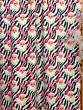 (URBAN RIB) SMALL PINK SANTA ON ZEBRA PRINT