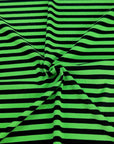 (2X1 RIB) BLACK STRIPES ON GREEN