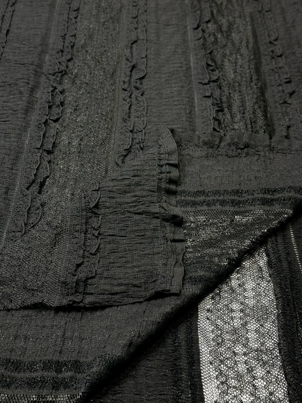 (RUFFLE LACE) BLACK
