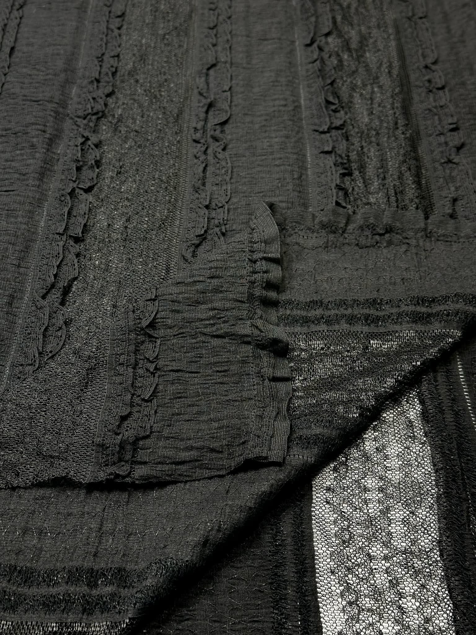 (RUFFLE LACE) BLACK