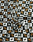 (YUMMY RIB) HALLOWEEN BLACK & WHITE CHECKERED PRINT