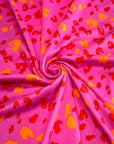 (DBP) RED AND ORANGE CHEETAH ON FUCHSIA