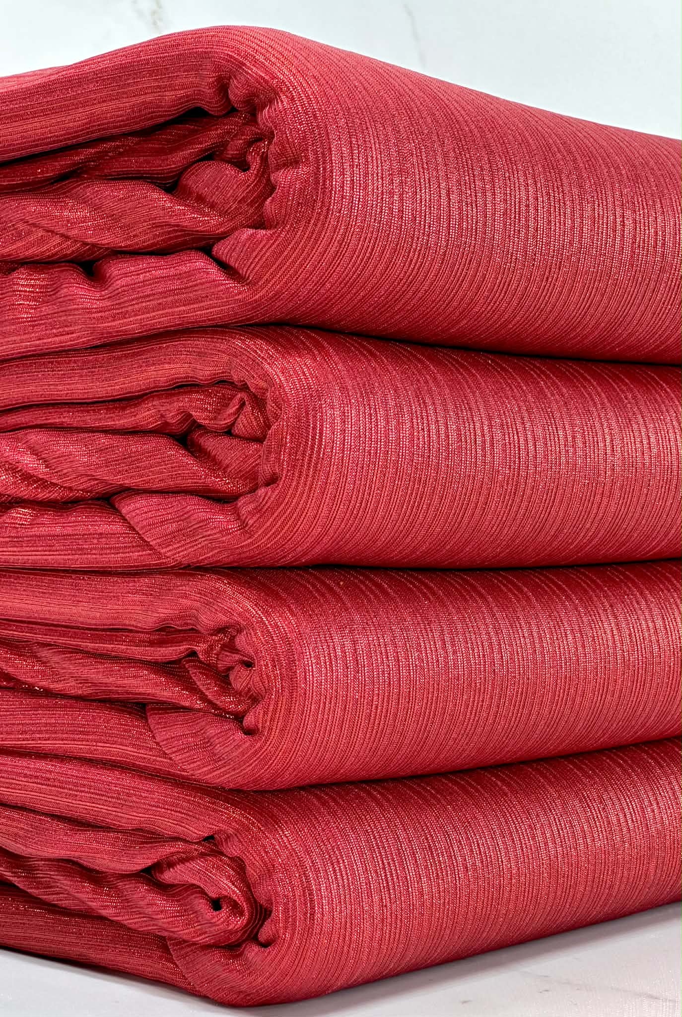 (SLINKY RIB) RED SHIMMER