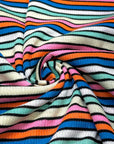 (2X2 RIB) PINK, CREAM, MINT, WHITE, BLUE, AND ORANGE STRIPES