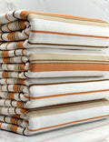 (2X1 YUMMY RIB) ORANGE, BROWN AND OFF WHITE STRIPES