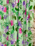 (SWIM RIB) FLOWER GARDEN ON LIGHT GREEN