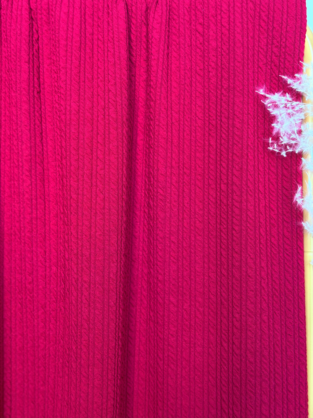 (GOLDEN RIB KNIT) BURGUNDY