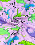 (YUMMY RIB) DINOSAURS ON LAVENDER