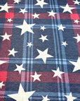 (KNIT) OFF WHITE STARS ON NAVY AND RED PLAID (3)