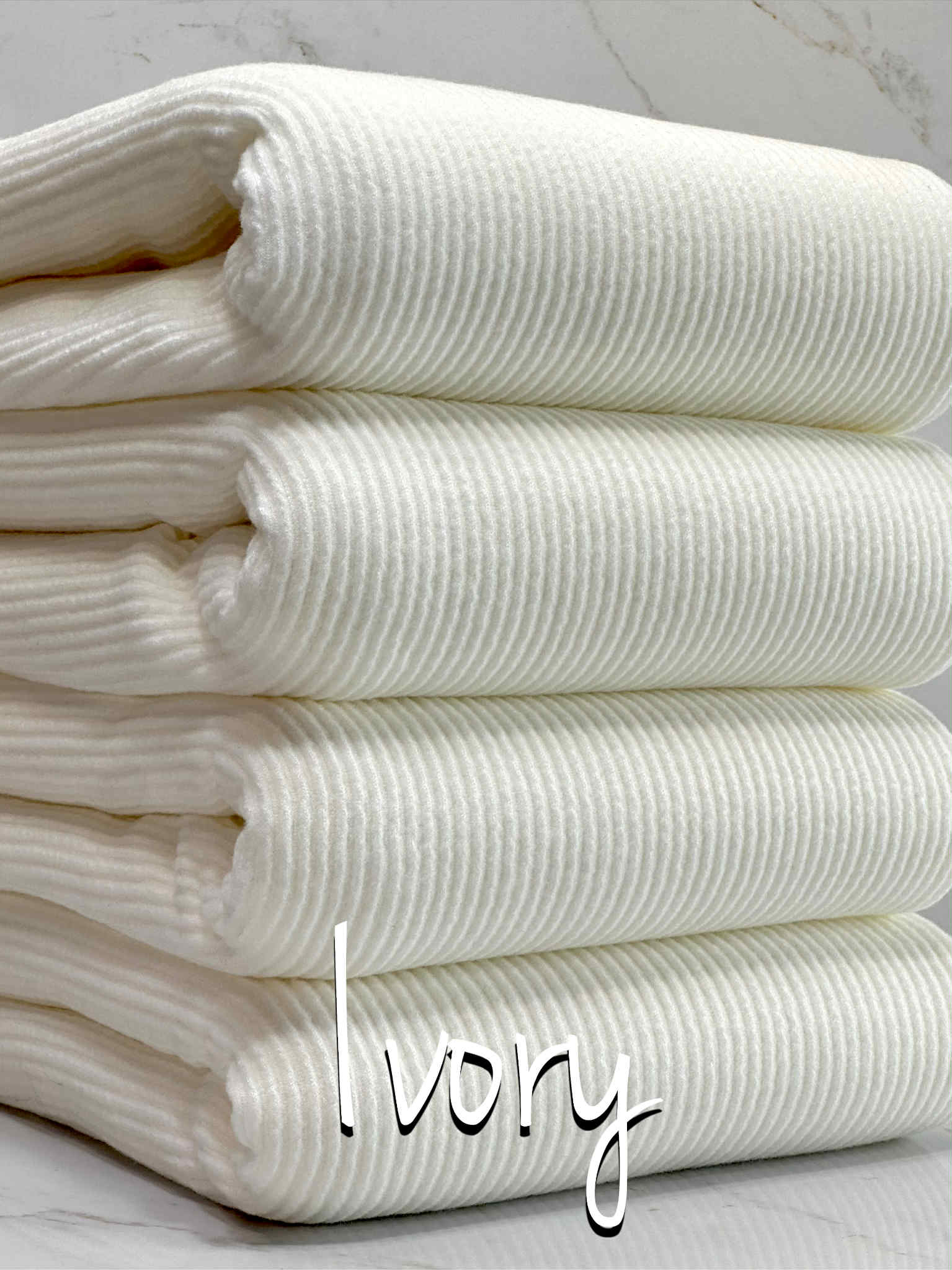 (BRUSHED URBAN RIB) IVORY