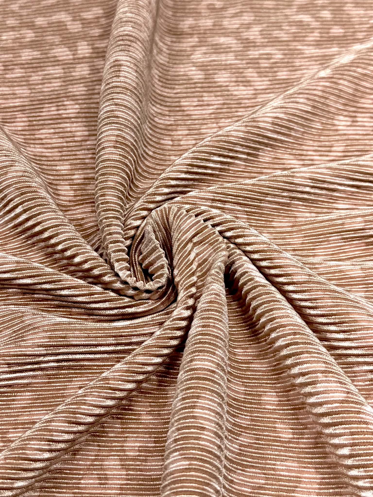 (PLEATED) CHEETAH ON DUSTY ROSE