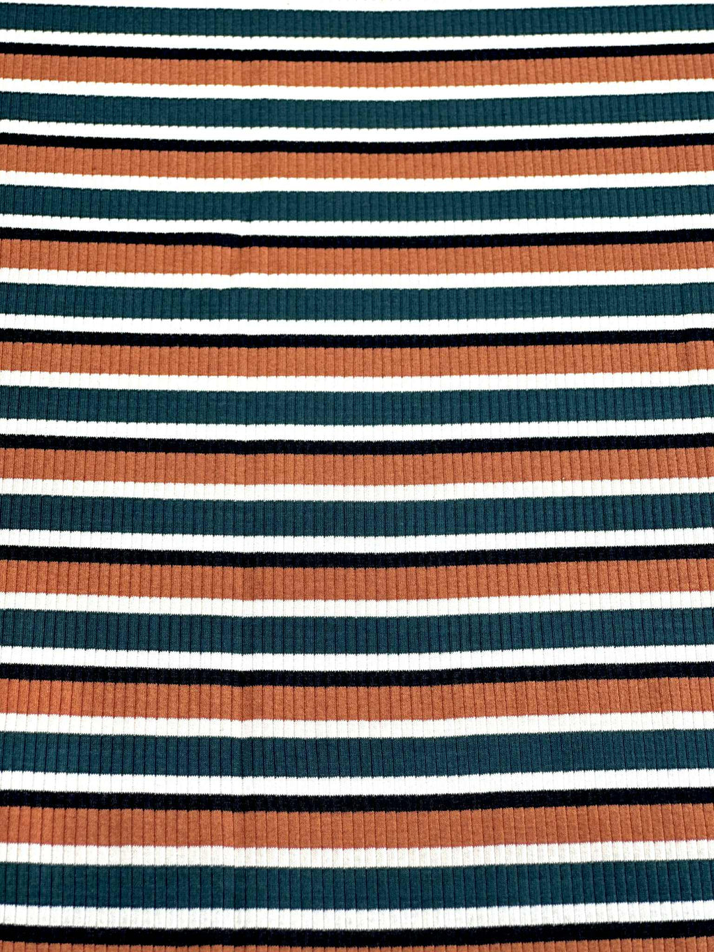 (COTTON RIB) DARK GREEN, BRIGHT RUST, BLACK, AND CREAM STRIPES (2)