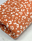 (DBP) TINY WHITE LEOPARD ON VINTAGE ORANGE