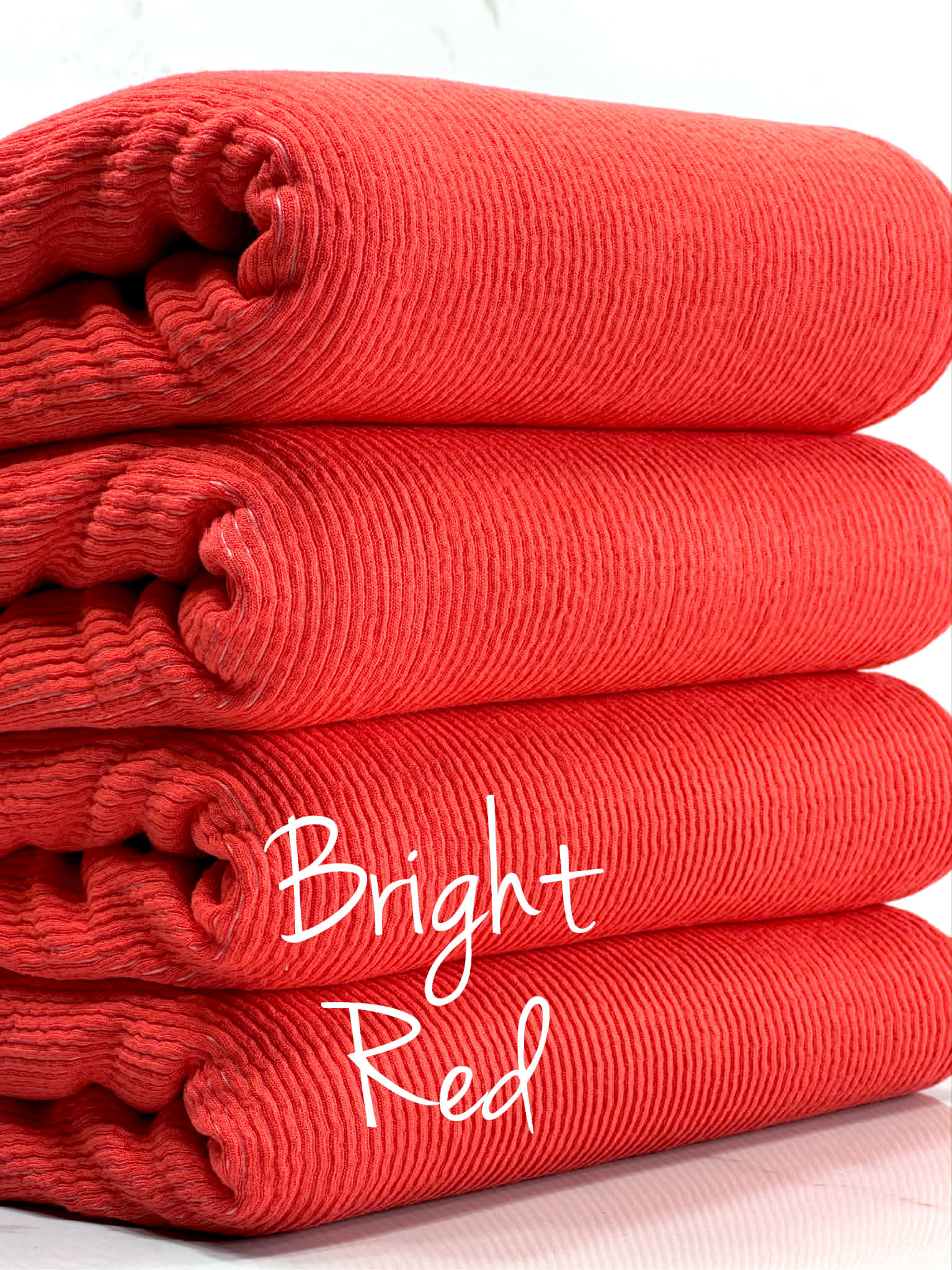 (DEL RAY RIB KNIT) BRIGHT RED