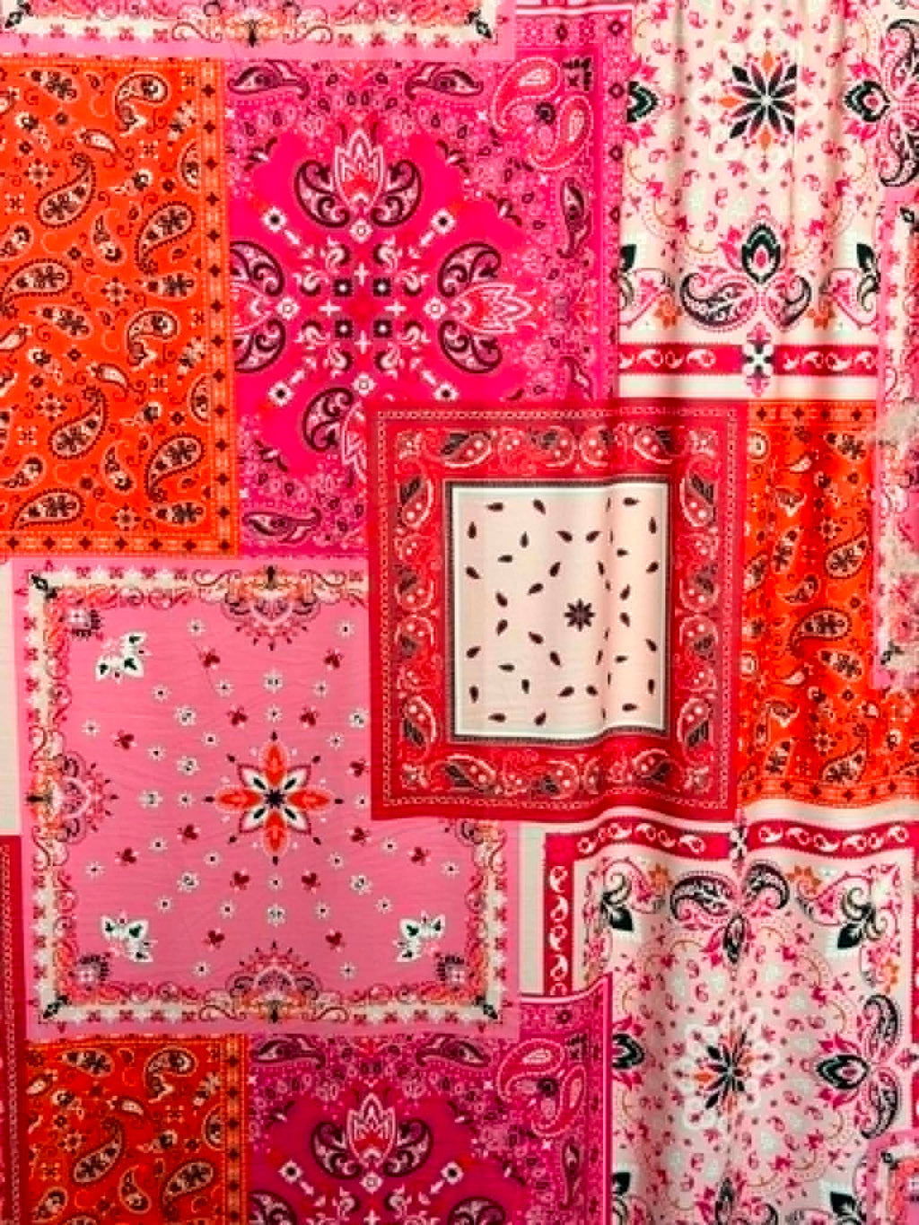 (DBP) PINK, ORANGE AND RED PATCHWORK