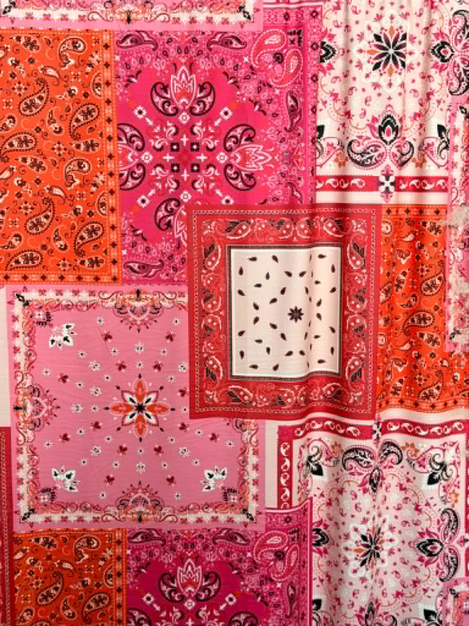 (DBP) PINK, ORANGE AND RED PATCHWORK