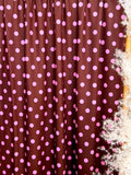(DBP) PINK POLKA DOTS ON BROWN