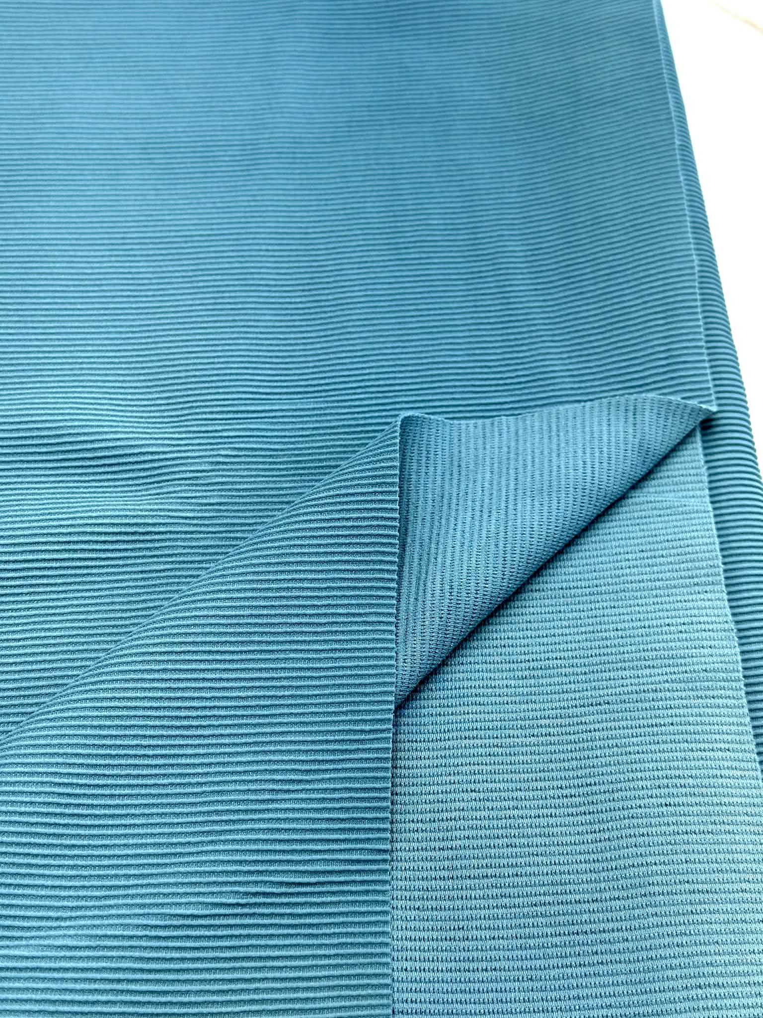 (HORIZONTAL STRETCH KNIT) TEAL (4)