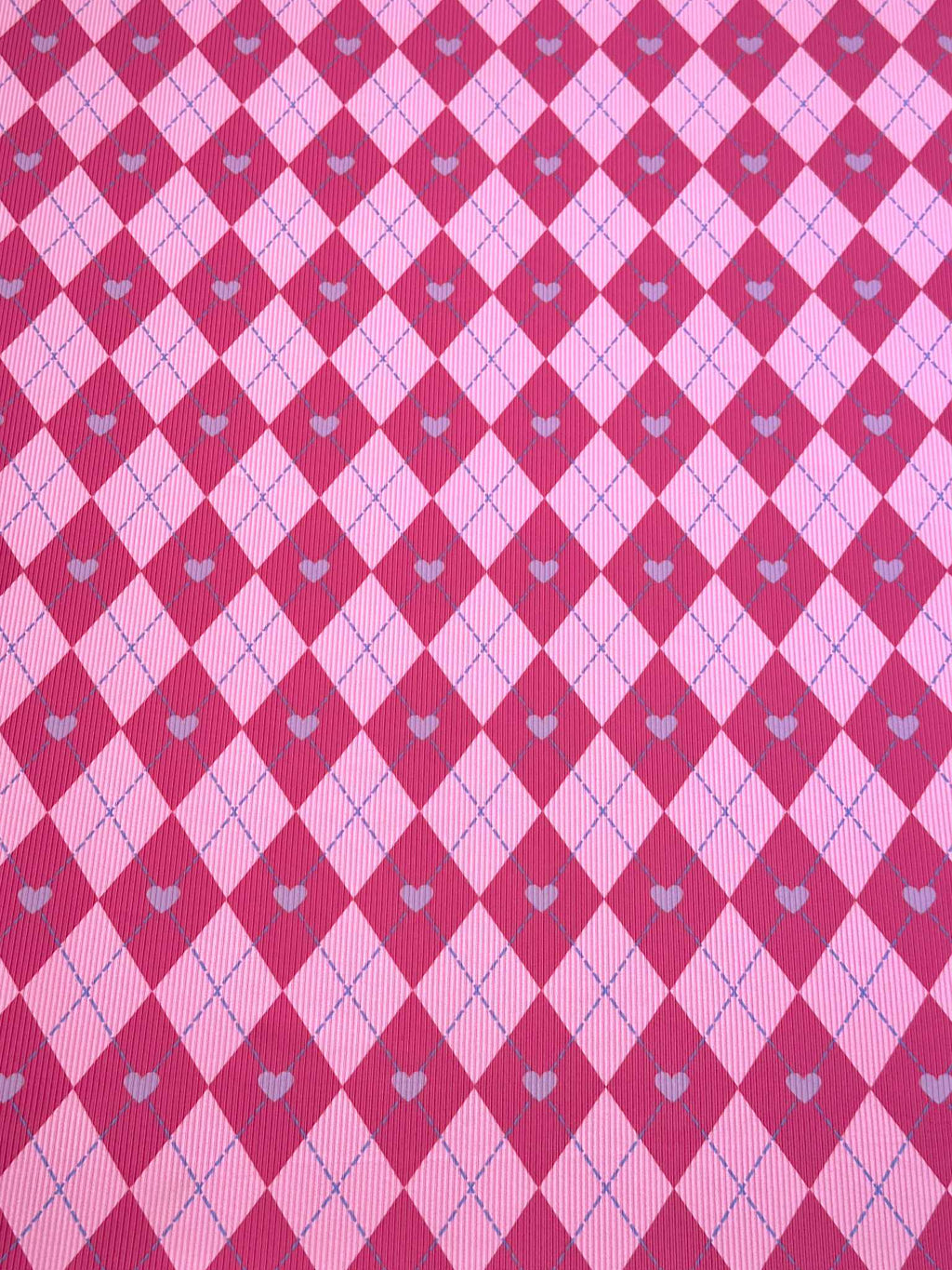 (SWIM RIB) LILAC HEARTS ON PINK AND HOT PINK DIAMOND PATTERN(4)
